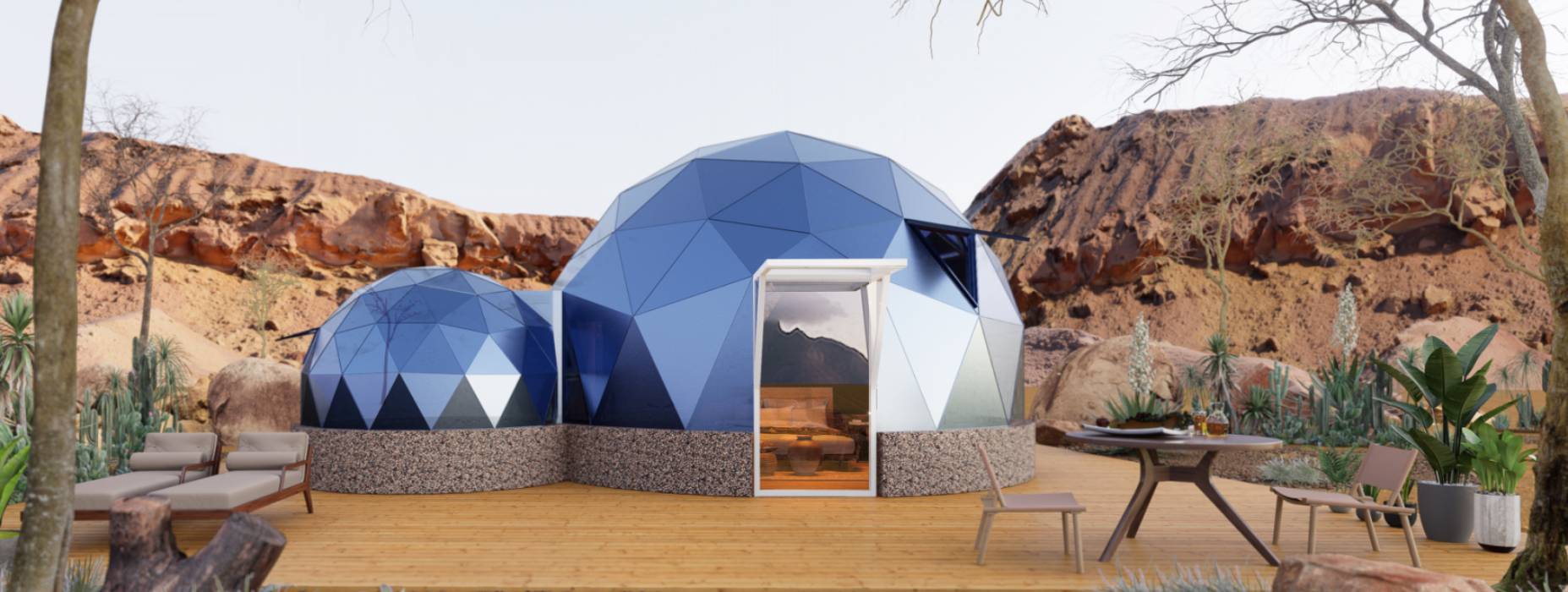 保德县球形智能光伏玻璃星空房